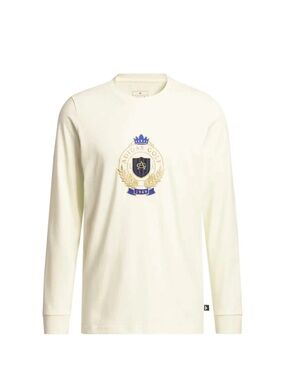 Adidas Golf Cream (pale yellow) Long Sleeve Tee with Crest